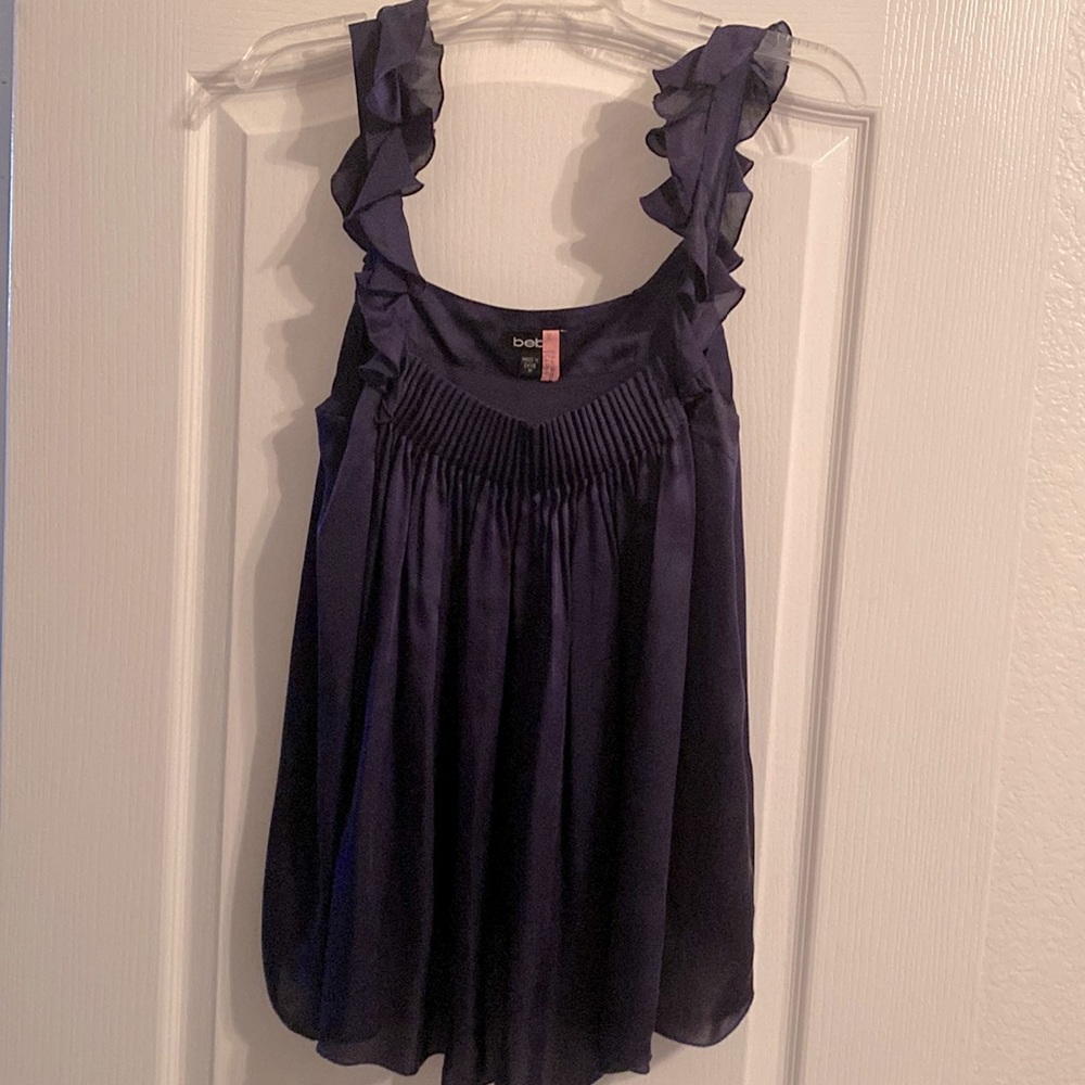 Bebe ruffled babydoll tank